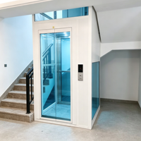 Ascenseur intérieur pour villa résidentielle, ascenseur panoramique en verre peu encombrant pour duplex et grenier