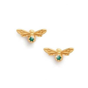 S925 argento carino <span class=keywords><strong>oro</strong></span> hawaiano CZ piccolo simpatico ape <span class=keywords><strong>orecchini</strong></span> a bottone <span class=keywords><strong>per</strong></span> le ragazze delle donne - Product Image 4