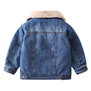 Elegante Giacca Invernale da Bambino in Denim e Pile, Caldi Vestiti di Jeans per Bambini, <span class=keywords><strong>Cappotti</strong></span> Invernali per Bambino - Product Image 4