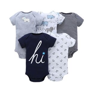 Lot de 5 barboteuses pour bébé de haute qualité – Vêtements pour nouveau-né – Ensemble de combinaisons pour bébé – Vente en gros - Product Image 2