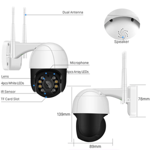 كاميرا 5MP PTZ واي فاي طويلة المدى في الهواء الطلق اتجاهين الصوت قبة كامارا 4MP الأمن IP كاميرا كشف الحركة - Product Image 3