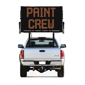 Construcción de carreteras P10 Color ámbar Montaje en camión VMS Pantalla LED montada en vehículo <span class=keywords><strong>Señal</strong></span> de masaje variable - Product Image 1