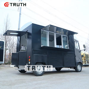Sự thật tùy chỉnh điện thực phẩm Trailer cung cấp kem ăn nhẹ cà phê BBQ Burger van Retro đường phố di động Trailer xe tải thực phẩm - Product Image 3