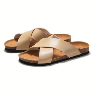 Pantoufles simples à semelle souple pour hommes, sandales de plage rétro à fleurs, antidérapantes, confortables, chaussures décontractées pour hommes - Product Image 2
