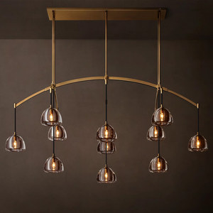 72" Large Hotel Brass Chandelier High-end Industrial Restaurant Clothing Store New Big Round Crystal Pendant Luxury Chandelier - Product Image 1