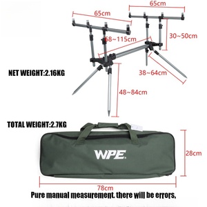 Support télescopique en alliage d'aluminium de qualité supérieure tuyau en forme de T support d'angle réglable support de canne à <span class=keywords><strong>lancer</strong></span> pour la pêche en plein air - Product Image 5