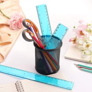 12 дюймов Прозрачная Пластиковая Гибкая прямая Линейка с дюймами и метрикой для школьного класса и домашнего офиса, измерительный инструмент - Product Image 5