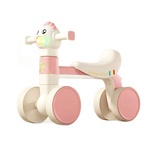 Four Wheel Balance Bike For 1-3 Years Old Kids With Led Lights And Soft Wheels Toddler Scooter Toy Car - Product Image 1