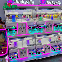 Machine à pinces à prix pour 4 joueurs, triple station, avec éclairage LED, à monnayeur, pour salle de bowling