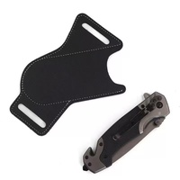 Étui pliable pour couteau de camping en PVC et cuir, housse de protection durable pour couteau de poche, pochette de rangement pour couteau