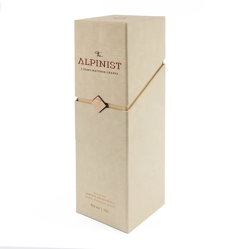 China Guangzhou manufacturing custom luxury boutique wine clamshell slotted environmental gift box