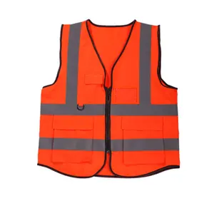 Construction safety clothing polymster vest reflective work wear cloth