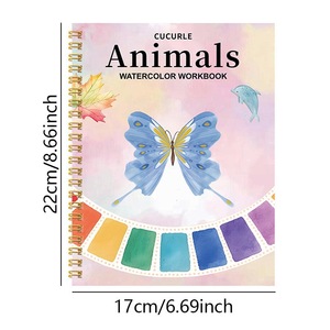 Bestseller transfrontalier : Cahier d'exercices d'<span class=keywords><strong>aquarelle</strong></span> – Livre de coloriage spécialisé pour la pratique de l'<span class=keywords><strong>aquarelle</strong></span>, avec fleurs et oiseaux, en papier de qualité - Product Image 3