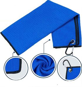 Ensemble de serviettes de golf en microfibre personnalisées à motif gaufré, séchage rapide avec brosse, 40x60cm - Product Image 2