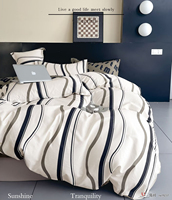 Prix d'usine, ensemble de literie 100% coton, imprimé semi-réactif personnalisé, ensemble de housse de couette