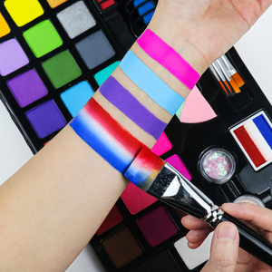 Kit de Peinture Professionnel GP Non Toxique 26 Couleurs à Base d'Eau Lavable pour Visage et Corps, <span class=keywords><strong>Maquillage</strong></span> Enfants pour Fêtes, avec Paillettes et Pochoirs - Product Image 5