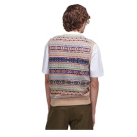 Pull tricoté à col en V sans manches pour homme, marque célèbre de styliste de mode