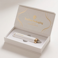 Boîte magnétique personnalisée et boîte cadeau violette pour appareil de beauté, impression sur papier métallisé violet