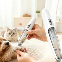 Tondeuse pour animaux USMILEPET avec aspirateur intégré, en acier inoxydable, étanche, à faibles vibrations, kit d'entretien pour animaux
