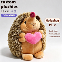 Peluche hérisson adorable personnalisée OEM avec nœud papillon en forme de cœur pour les amoureux