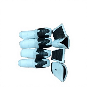 Bottes de protection pour chevaux MH Equestrian en néoprène personnalisées, ensemble de bandages pour les jambes des chevaux pour la protection des membres - Product Image 1