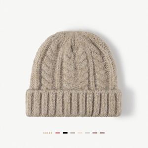 High Quality Custom 100% Wool Gray <b>Beanie</b> <b>Hats</b> in Bulk Soft Winter Warm Knitted <b>Hat</b> Thick Woman <b>Beanies</b> Vintage - Product Image 1