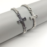 Bracelet chaîne à maillons épais transparents Simplicity pour hommes, en acier inoxydable, bijoux