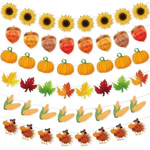 Ensemble de décoration de table pour fête de Thanksgiving avec citrouilles, 40-60 pièces, ornements en papier découpés pour la célébration de Thanksgiving - Product Image 4