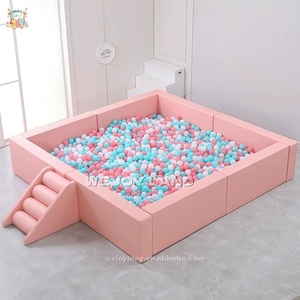 Màu trắng và màu hồng pastel Vuông Bóng Pit trượt phổ biến mềm chơi cho trẻ mới biết đi và người lớn cho khu dân cư và công viên giải trí sử dụng - Product Image 3