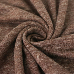 Vente chaude 170gsm 100% <span class=keywords><strong>Jersey</strong></span> mélangé <span class=keywords><strong>de</strong></span> <span class=keywords><strong>lin</strong></span> tricoté brownness Tissu transparent durable pour sweat-shirt - Product Image 5