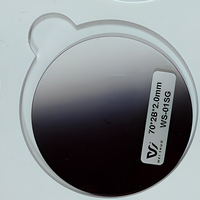 Lentilles de lunettes de soleil teintées gris dégradé CR39 UV400 HMC, résistantes aux rayures, en résine, Weishuo WS-01SG, vision progressive, deux pièces