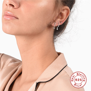 ROXI <b>Silver</b> 925 <b>Sterling</b> Freshwater Drop <b>Hoop</b> Jewelry 18k Gold Plated Women Pearl <b>Earrings</b> - Product Image 6