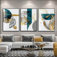 Nordique 3 pièces moderne abstrait affiche luxueux décoratif mur Art toile cristal porcelaine cadre Art déco canapés décor à la maison