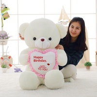 Grand ours en peluche super doux avec rembourrage en coton PP, couverture géante de plus de 2 m pour filles, poupée panda à câliner
