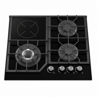 Cuisinière 2-en-1 Gaz et Électrique 60 cm en Verre, Haute Efficacité de Combustion, Prix de Gros Chine, Fabricant