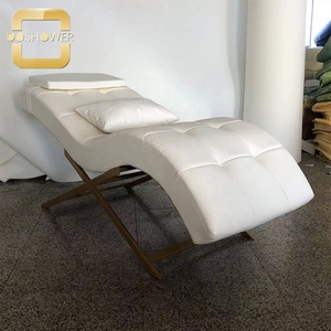 Lujosa y cómoda cama elegante con forma de curva de venta al por mayor salón de uñas moderno <span class=keywords><strong>Spa</strong></span> para cama de belleza con masaje de cabeza ajustable - Product Image 4