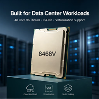 Prosesor CPU Server Enterprise Baru 8468V 48 Core 96 Thread DDR5 4800 8 Channel 330W High Density PCIe 5.0 80 Lane FCLGA4677 2S