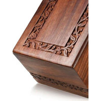 Urna Funeraria de Madera Maciza Hecha a Mano de Alta Calidad, Caja Conmemorativa Unisex Sellada