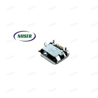 Conector Micro USB Tipo B 10118194-0001LF de 5 Posiciones, Receptáculo SMD de Ángulo Recto para Automoción e Industria