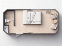 M5 Maison Capsule en Acier Préfabriquée Détachable et Portable de 20/40 pieds, Espace de Vie Contemporain pour Parc et Cour
