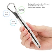 2 paquets personnalisables grattoir de nettoyage de langue professionnel outil métallique en acier inoxydable de marque privée pour l'hygiène buccale