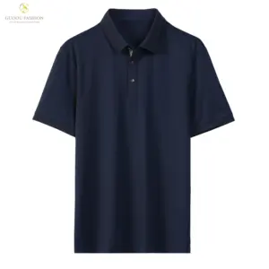 RTS Custom Knit New Button Polo Collar Men'S Shirt 220G Business Men'S MulberrySilk T-Shirt