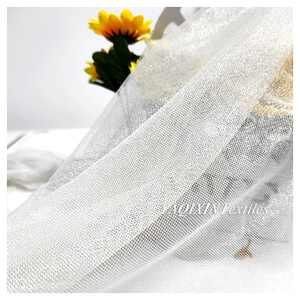 Chất lượng cao 95% Nylon 5% spandex căng dệt kim 6430 lưới vải tuyn vải ánh sáng lung linh trắng Tulle Wedding Dress Bridal vải - Product Image 4