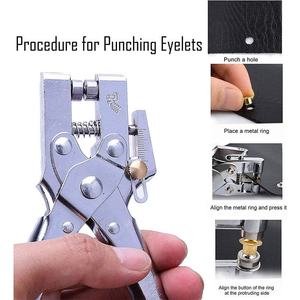 Matrice de montage de boutons portable avec 100 ensembles d'œillets en acier de 5 mm, outils d'installation, rivets métalliques pour cuir, pince à moule et pince à levier - Product Image 4