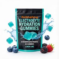 Bonbons gélifiés électrolytiques personnalisés avec logo privé, 8 vitamines et nutriments, saveur citron-lime, pour la récupération sportive