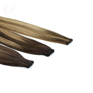 Extensions de cheveux humains naturels ShangKai de deuxième génération, nouées <span class=keywords><strong>à</strong></span> la main, 26 pouces, brun foncé - Product Image 2