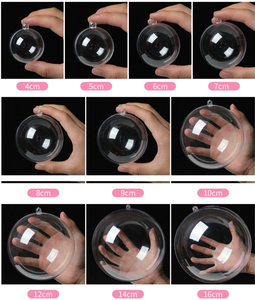 Boules de Noël modernes transparentes en plastique incassable de 80 mm pour décorations DIY, artisanat et décoration intérieure suspendue - Product Image 3