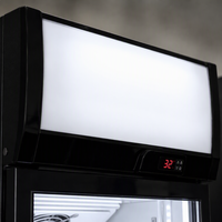 Réfrigérateur commercial pour boissons avec éclairage LED, contrôleur numérique, porte vitrée simple, réfrigérateur vertical pour café