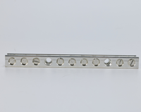 New for 486A-486B Listed 9 Terminal Aluminum Neutral Bar Grounding Lug Tin Plated 600V for Electrical Earth Connector