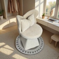 Moderner Luxus-Einzels ofa stuhl Teddy Fabric 360 Drehbare Liegestühle für das Home Office Indoor Living Room Bar Durable Home